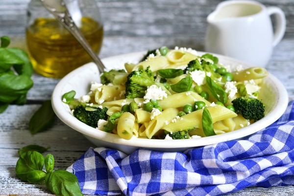 Pasta with Greens and Feta
